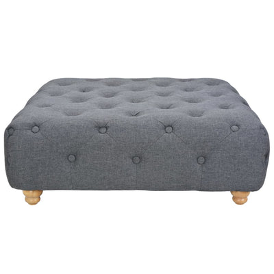 vidaXL Pouffe Fabric 80x80x30 cm Dark Grey