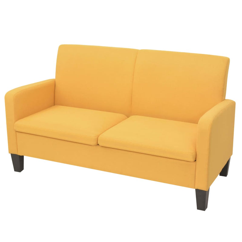 vidaXL 2-Seater Sofa 135x65x76 cm Yellow