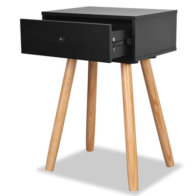 vidaXL Bedside Tables 2 pcs Solid Pinewood 40x30x61 cm Black