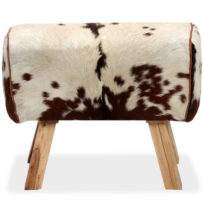 vidaXL Stool Genuine Goat Leather 40x30x45 cm