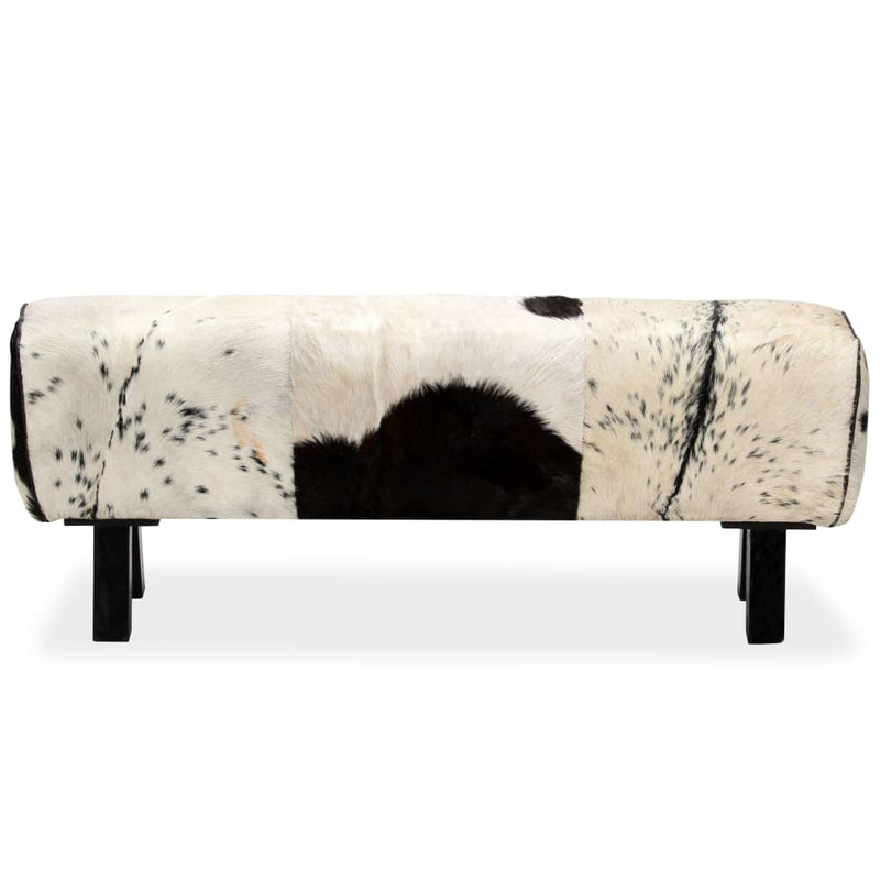 vidaXL Bench Genuine Goat Leather 120x30x45 cm