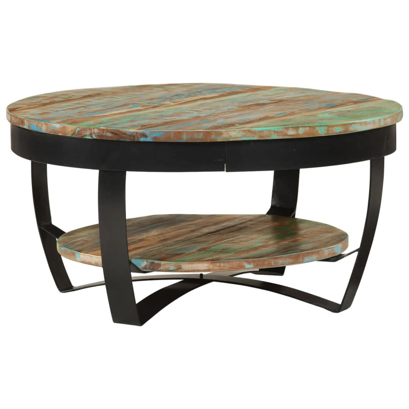 vidaXL Coffee Table 65 cm Solid Reclaimed Wood