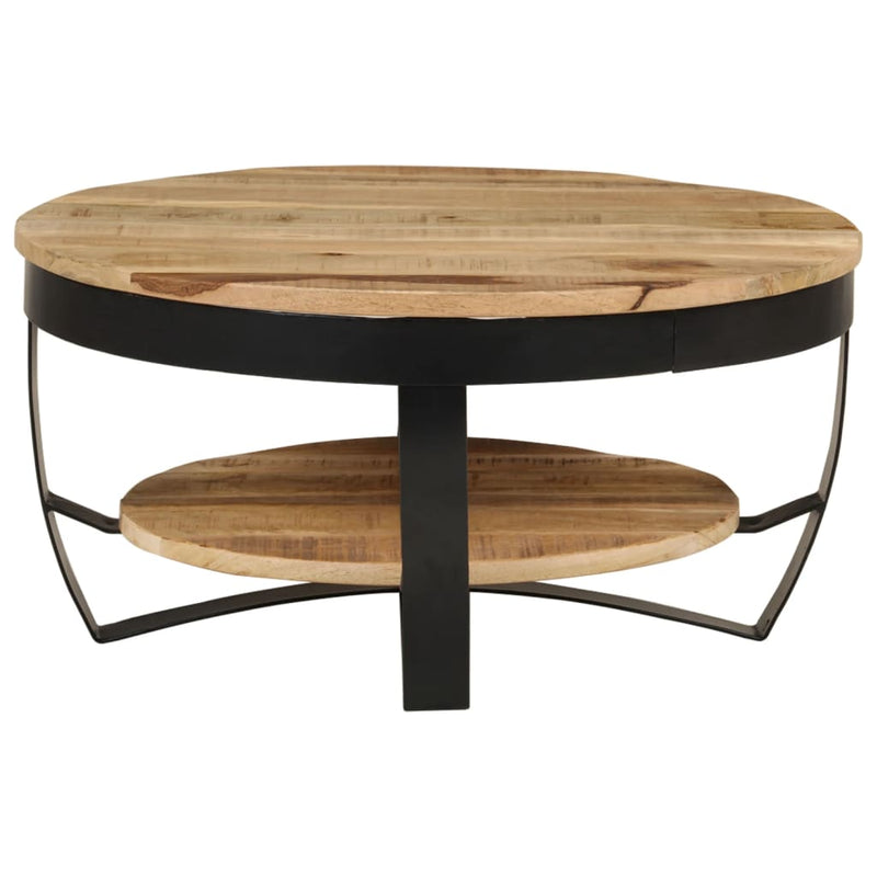 vidaXL Coffee Table 65 cm Solid Rough Mango Wood