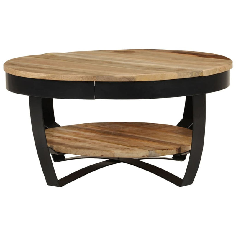 vidaXL Coffee Table 65 cm Solid Rough Mango Wood