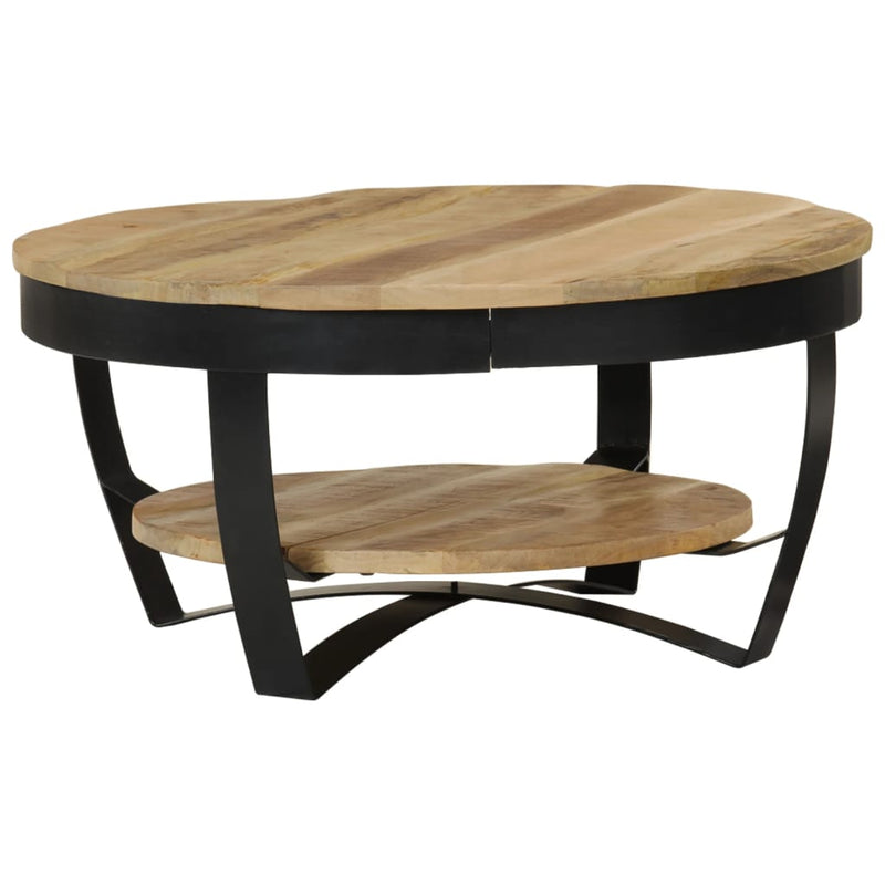 vidaXL Coffee Table 65 cm Solid Rough Mango Wood