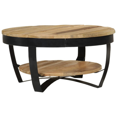 vidaXL Coffee Table 65 cm Solid Rough Mango Wood