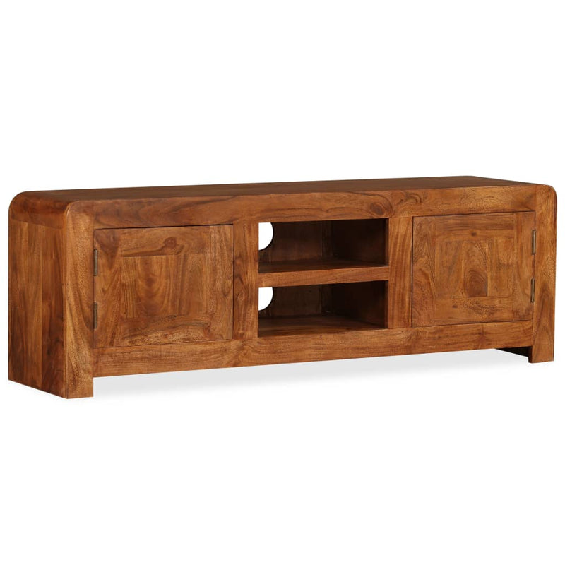 vidaXL TV Cabinet Solid Wood with Honey Finish 120x30x40 cm