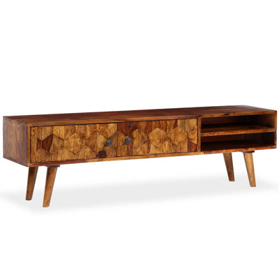 vidaXL TV Cabinet Solid Sheesham Wood 140x30x40 cm