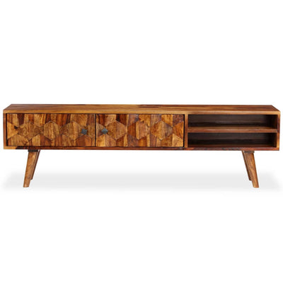 vidaXL TV Cabinet Solid Sheesham Wood 140x30x40 cm