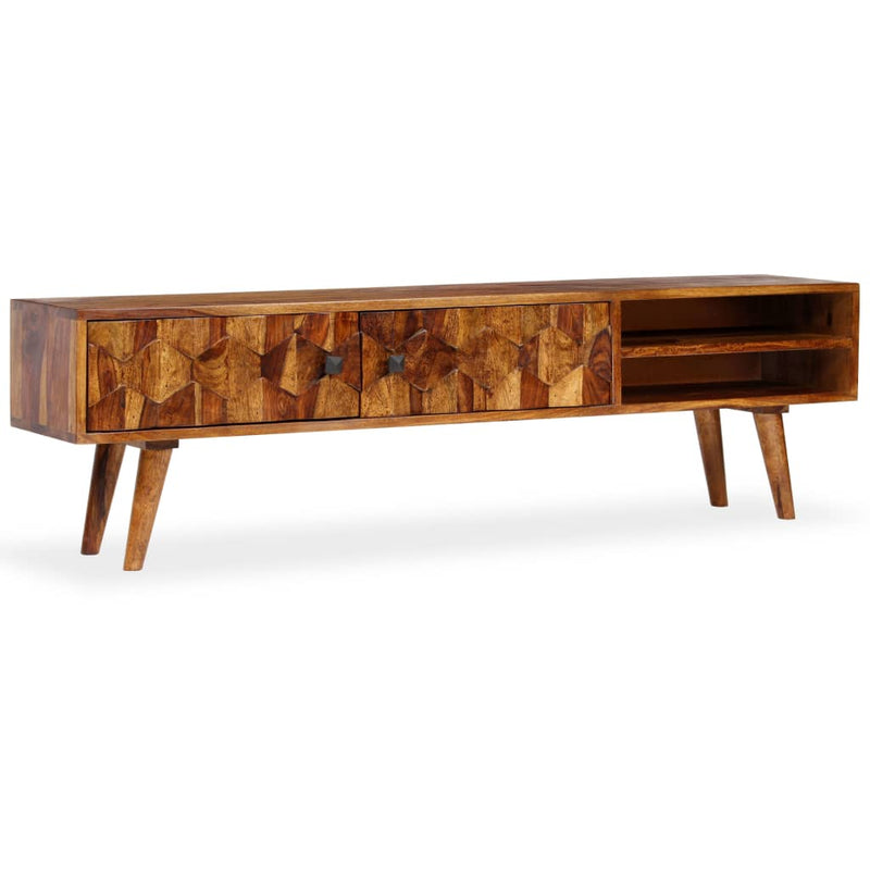 vidaXL TV Cabinet Solid Sheesham Wood 140x30x40 cm