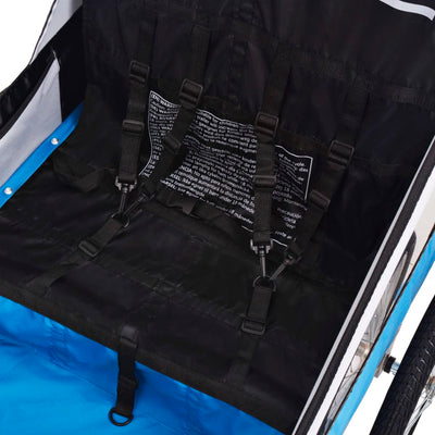 vidaXL Bike Trailer Red and Black 30 kg