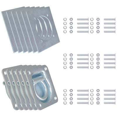 vidaXL Lashing Rings for Trailer 6 pcs Galvanised Steel 2000 kg