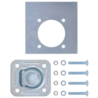 vidaXL Lashing Rings for Trailer 6 pcs Galvanised Steel 2000 kg