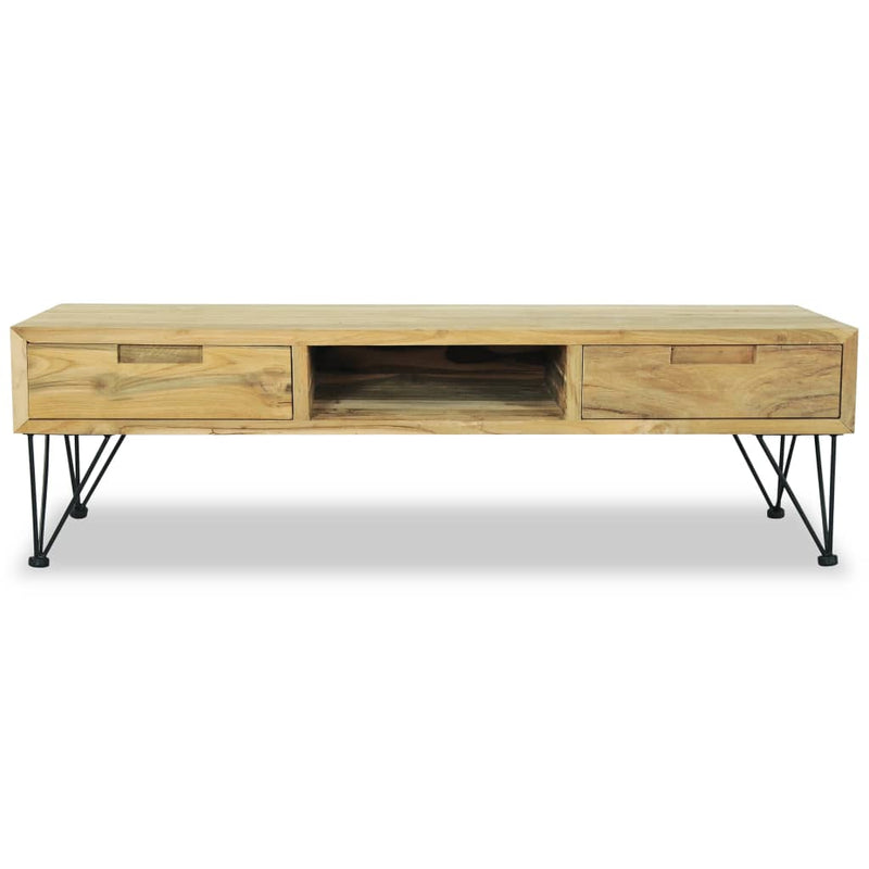 vidaXL TV Cabinet 120x35x35 cm Solid Teak