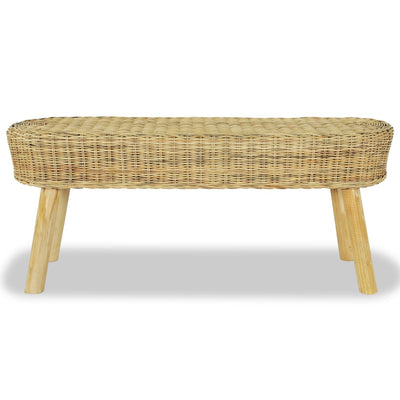 vidaXL Hall Bench 110x35x45 cm Natural Rattan