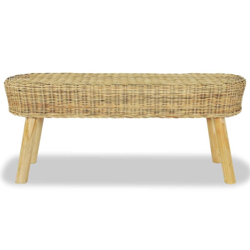 vidaXL Hall Bench 110x35x45 cm Natural Rattan