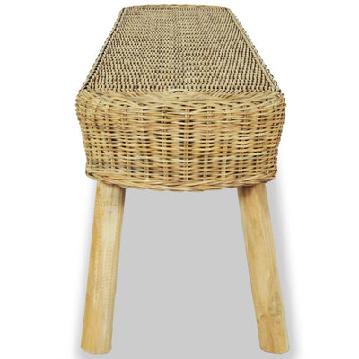 vidaXL Hall Bench 110x35x45 cm Natural Rattan