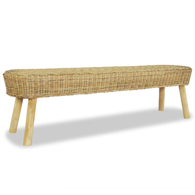 vidaXL Hall Bench 110x35x45 cm Natural Rattan