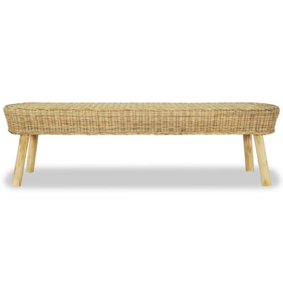 vidaXL Hall Bench 110x35x45 cm Natural Rattan
