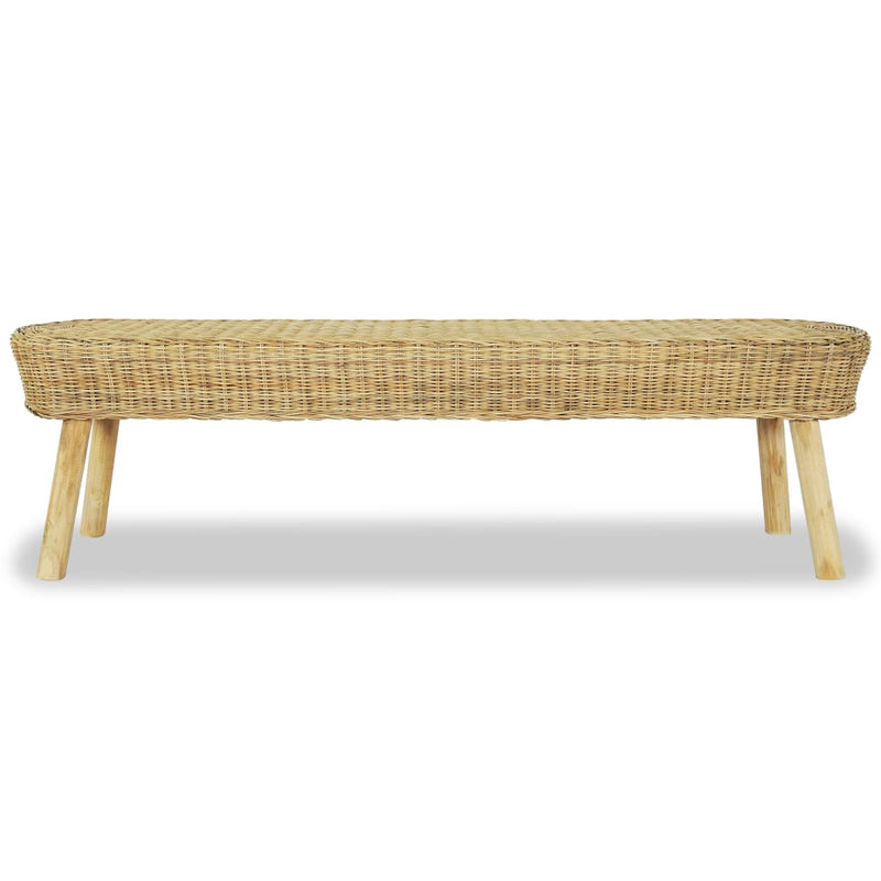 vidaXL Hall Bench 110x35x45 cm Natural Rattan