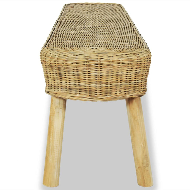 vidaXL Hall Bench 110x35x45 cm Natural Rattan
