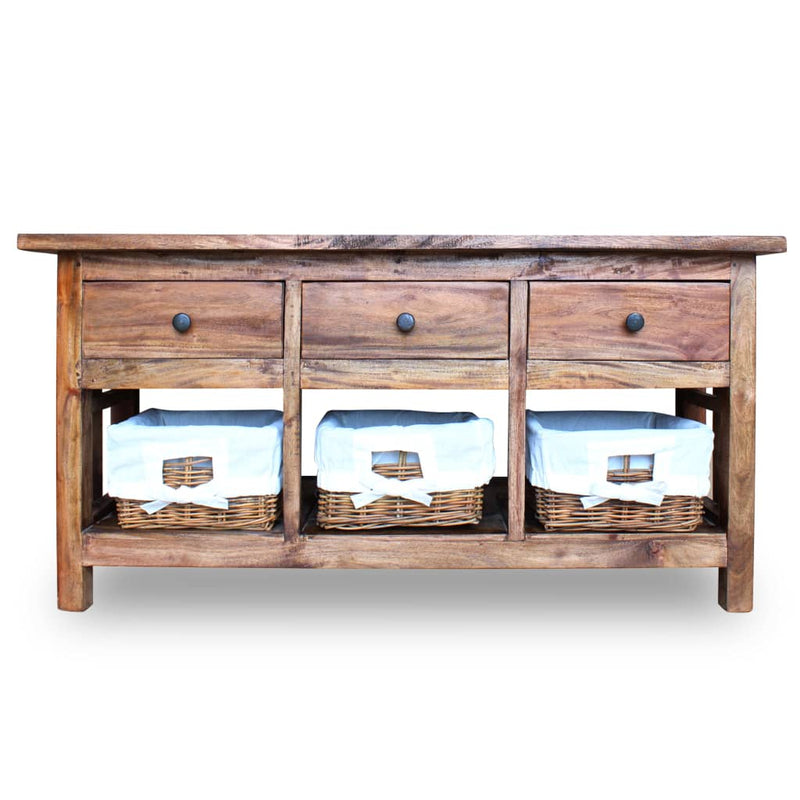 vidaXL Sideboard Solid Mahogany Wood 100x30x50 cm