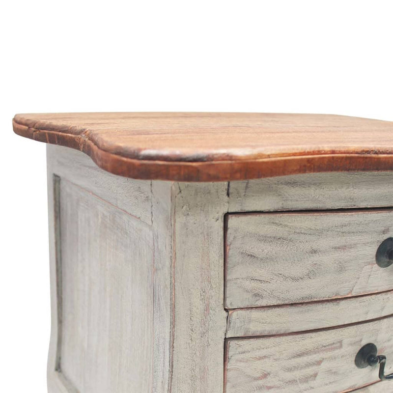 vidaXL Bedside Cabinet Solid Mahogany Wood 48x35x64 cm