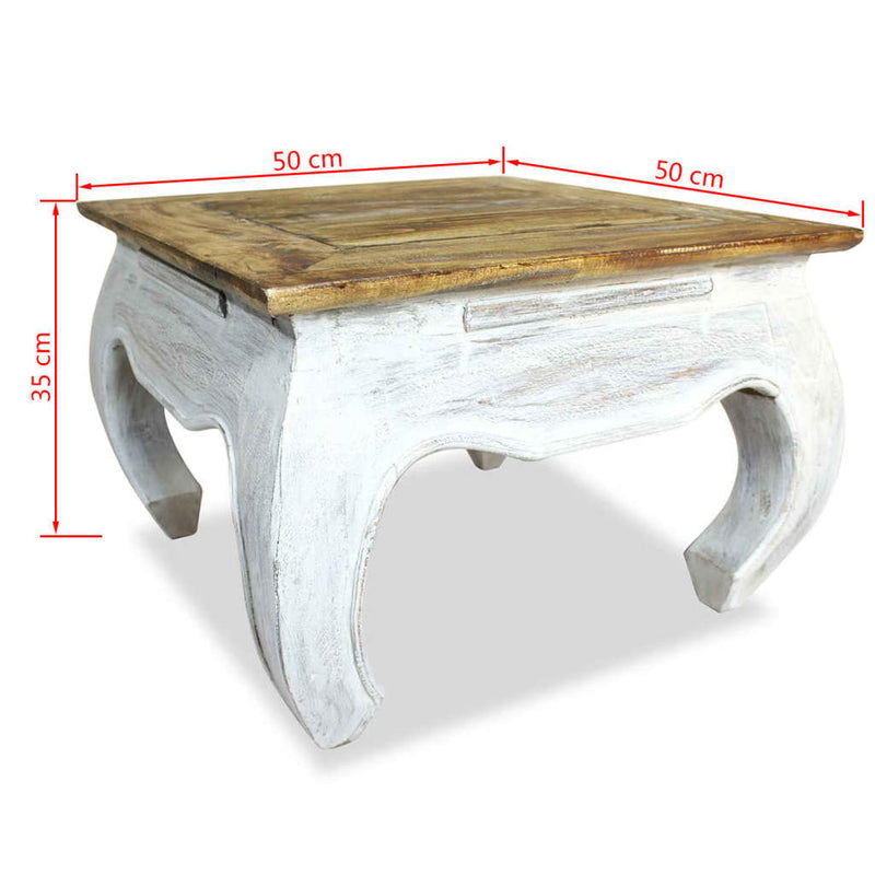 vidaXL Side Table Solid Reclaimed Wood 50x50x35 cm