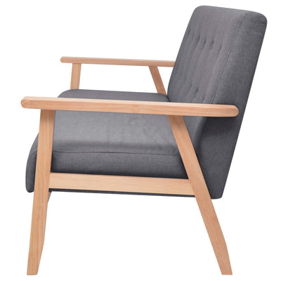 vidaXL 3-Seater Sofa Fabric Cream White