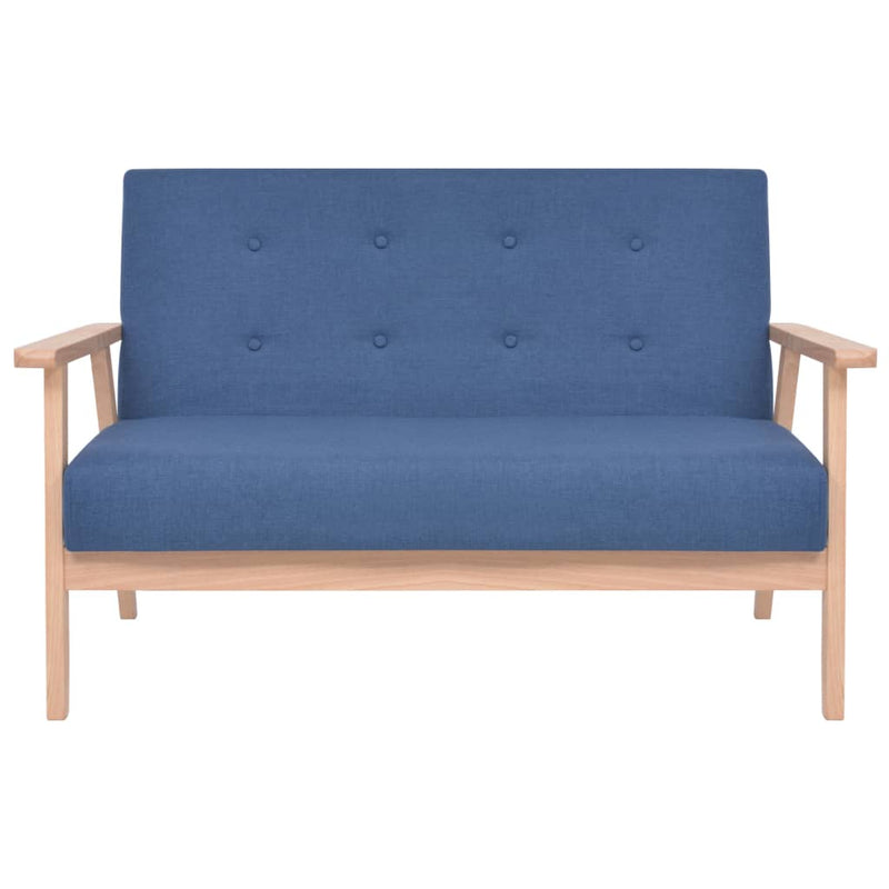 vidaXL 2-Seater Sofa Fabric Blue