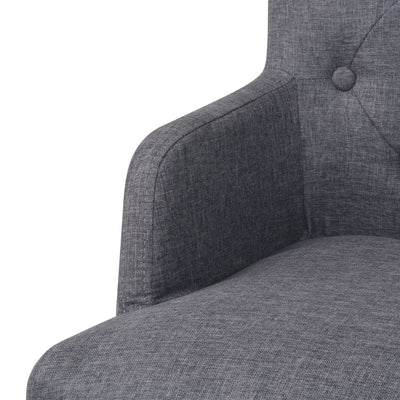 vidaXL Bar Stools 2 pcs Dark Grey Fabric