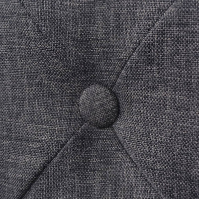 vidaXL Bar Stools 2 pcs Dark Grey Fabric