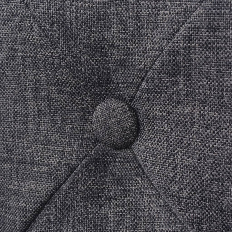 vidaXL Bar Stools 2 pcs Dark Grey Fabric