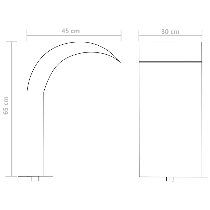 Rectangular Waterfall Pool Fountain Stainless Steel 90 cm