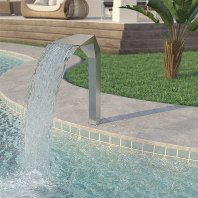 Rectangular Waterfall Pool Fountain Stainless Steel 90 cm