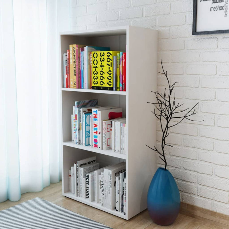 vidaXL Bookshelf Engineered Wood 60x31x116.5 cm White