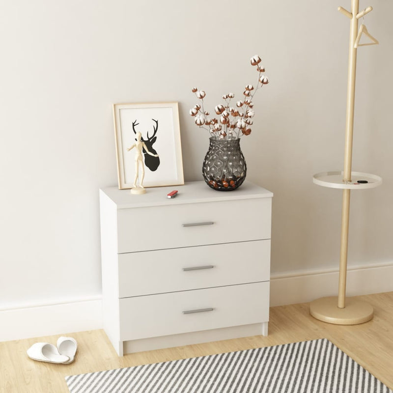 vidaXL Chest of Drawers Engineered Wood 71x35x68 cm White