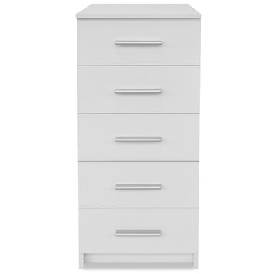 vidaXL Tall Chest of Drawers Engineered Wood 41x35x106 cm White