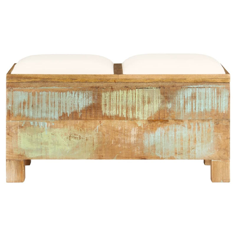 vidaXL Storage Bench Solid Reclaimed Wood 80x40x40 cm