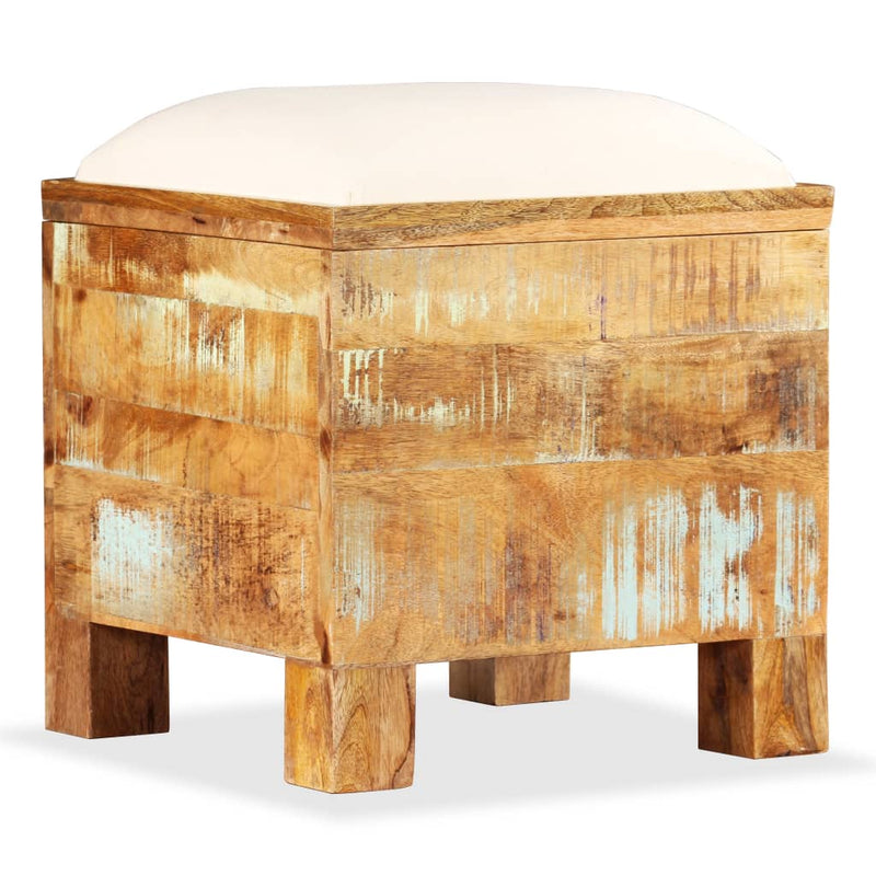 vidaXL Storage Bench Solid Reclaimed Wood 40x40x45 cm