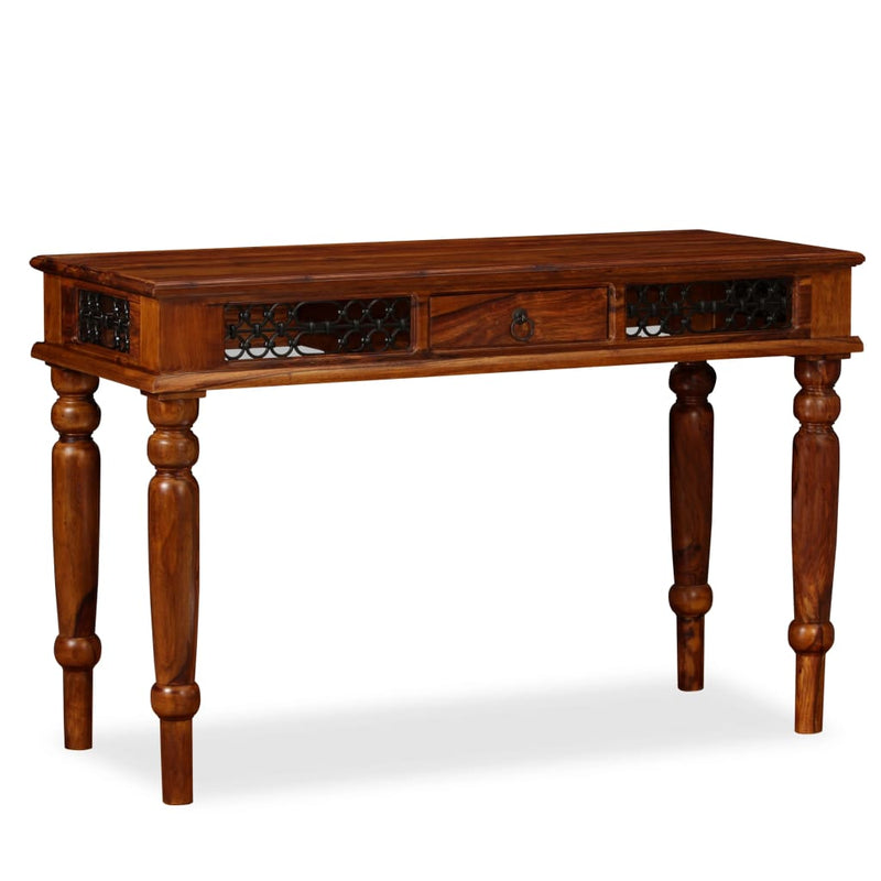 vidaXL Writing Table Solid Sheesham Wood 120x50x76 cm