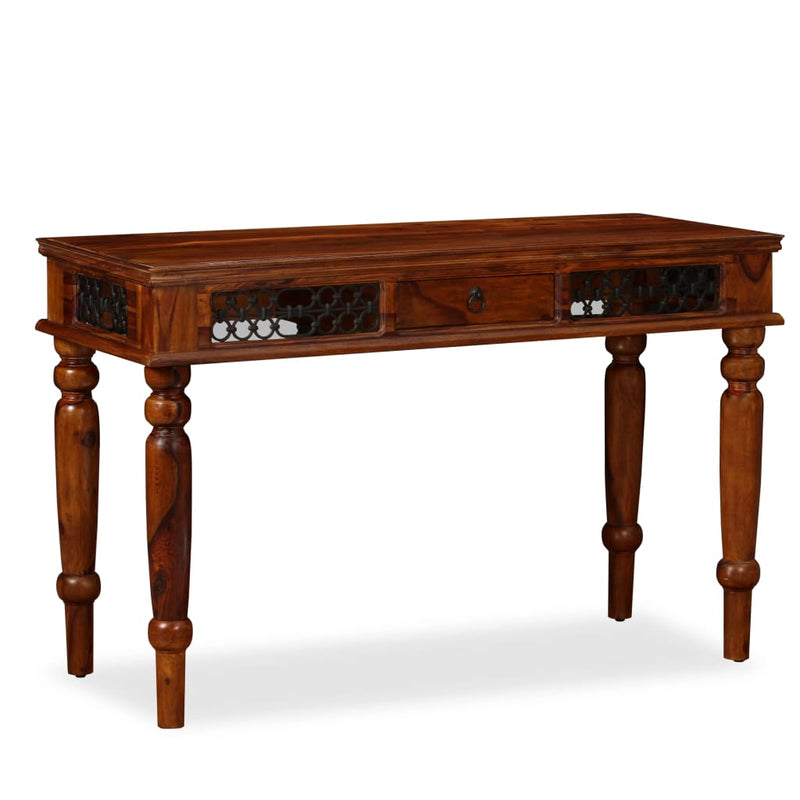 vidaXL Writing Table Solid Sheesham Wood 120x50x76 cm