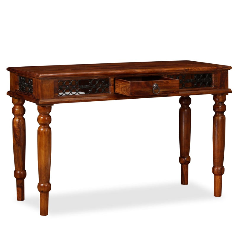vidaXL Writing Table Solid Sheesham Wood 120x50x76 cm