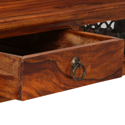 vidaXL Writing Table Solid Sheesham Wood 120x50x76 cm