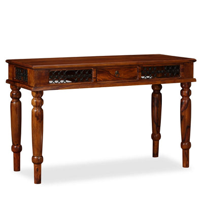 vidaXL Writing Table Solid Sheesham Wood 120x50x76 cm