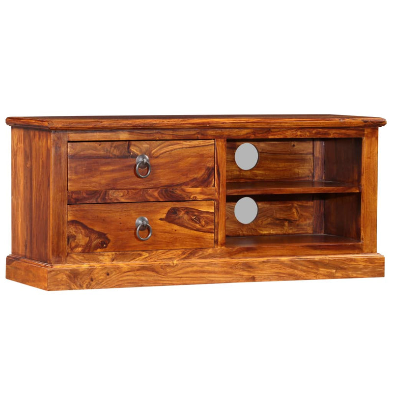 vidaXL TV Cabinet Solid Sheesham Wood 90x30x40 cm