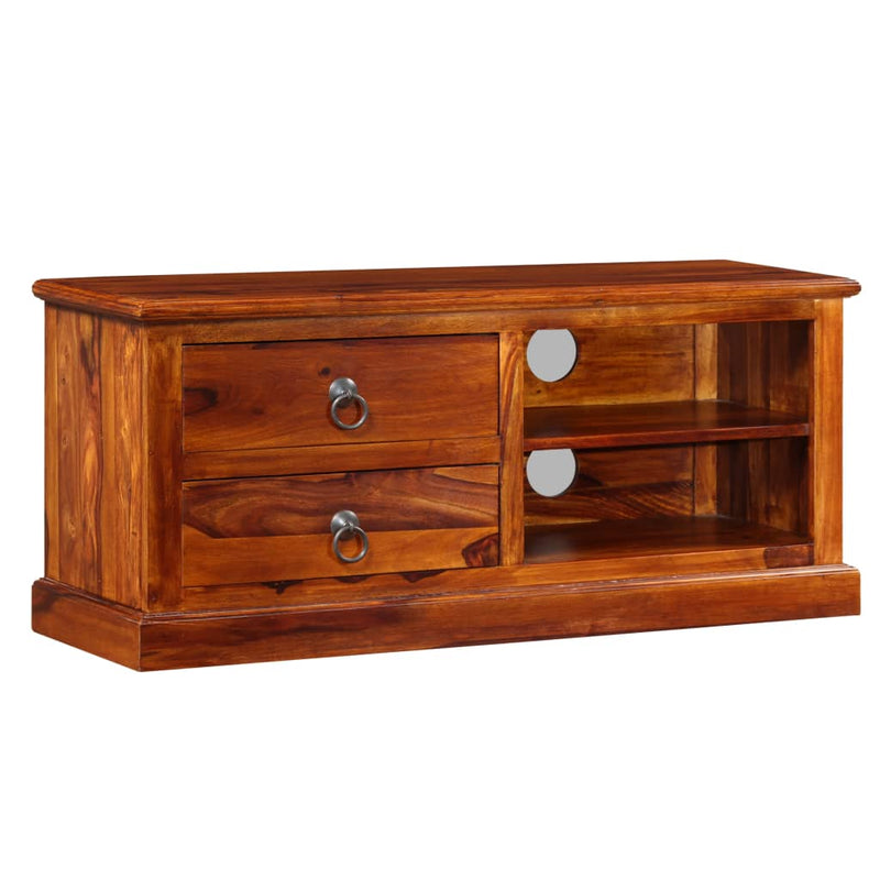 vidaXL TV Cabinet Solid Sheesham Wood 90x30x40 cm