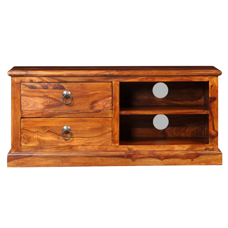 vidaXL TV Cabinet Solid Sheesham Wood 90x30x40 cm