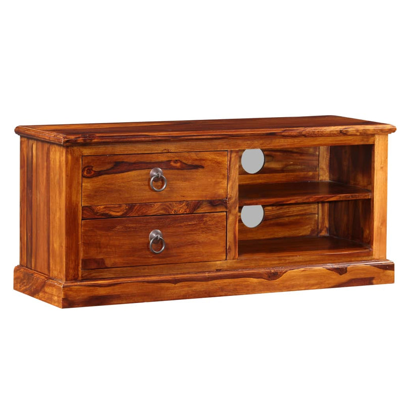 vidaXL TV Cabinet Solid Sheesham Wood 90x30x40 cm