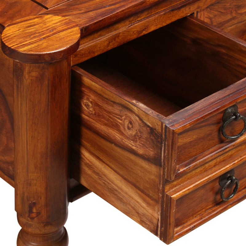 vidaXL Writing Table Solid Sheesham Wood 115x50x76cm